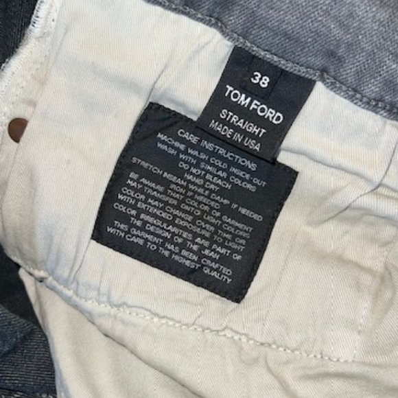 Tom Ford Straigt Leg Gray Jeans Sz 38 X 32 - Picture 6 of 15